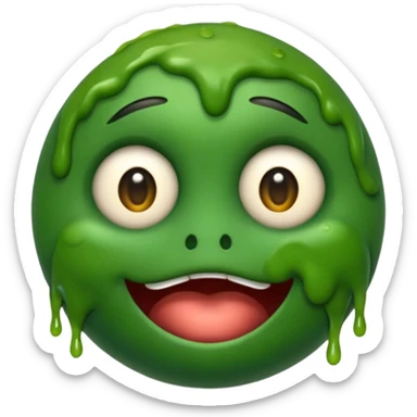 Create an regular circle emoji that is rolling his eyes and super gross sticker