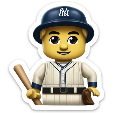 Lego Babe Ruth sticker