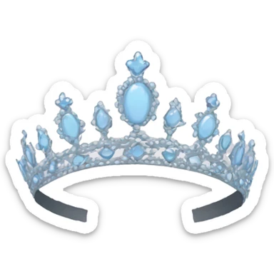 pastel blue tiara sticker