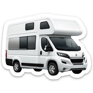 Peugeot boxer als Van mit Zwei Fenster seitlich und einer Dachterasse sticker