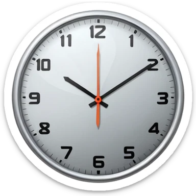 Create a round silver clock now. sticker