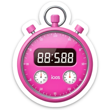 pink stop watch sticker