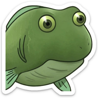 Purple fish sticker