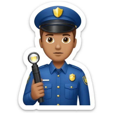 Security Guard with Flashlight right sticker