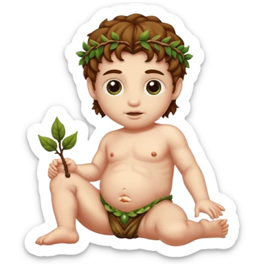 unborn baby dionysus stitched on zeus thigh  sticker