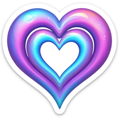 heart with a cosmic swirl sticker