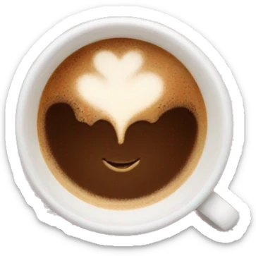 coffee with hearts  sticker