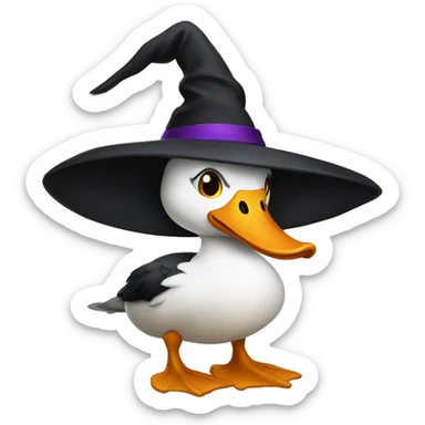 Witch duck sticker