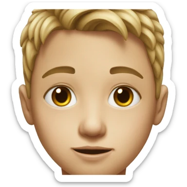 realistic portrait of boy sticker