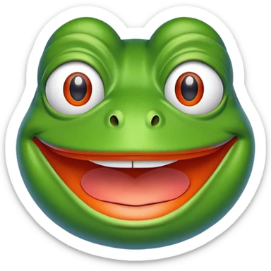 pepe the frog in awesome emotion sticker