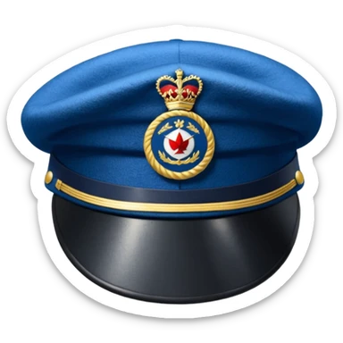 Royal Air Force air cadet beret that’s blue and has the badge pin sticker
