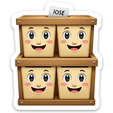 gusto ko 'yong ballot box and then may mga facial expression na masaya, malungkot, pagod, inaantok, kinikilig. sticker