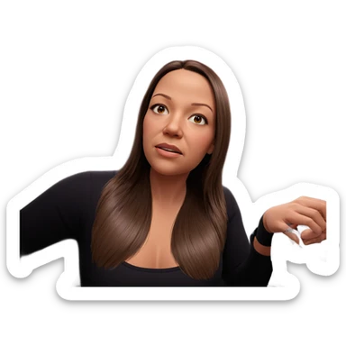 realistic portrait of a girl sticker