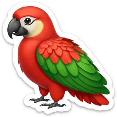 Guacamayo rojo y verde sticker