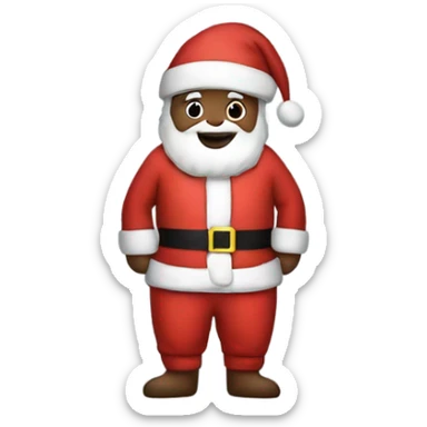 Santa wearing Christmas pjs sticker