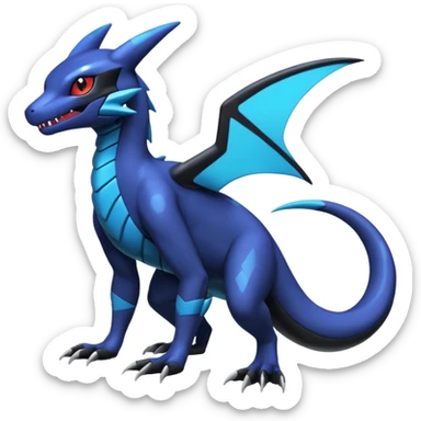 Shiny Salandit-Umbreon-Garchomp-Noivern-Noibat-Hybrid (Full body) sticker