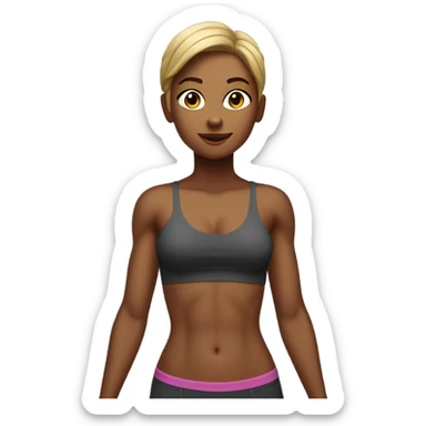 girl with abs sticker