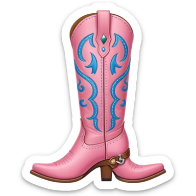 pink cowgirl boot sticker