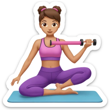 pilates girly doing pilates sticker