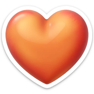 make an image of a peach colored heart emoji sticker