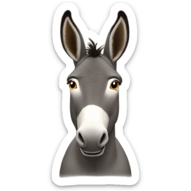 donkey thousand yard stare sticker