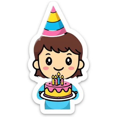 Birthday wishes banner for Dakota sticker