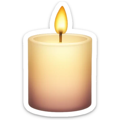Candle in a powder-colored glass sticker