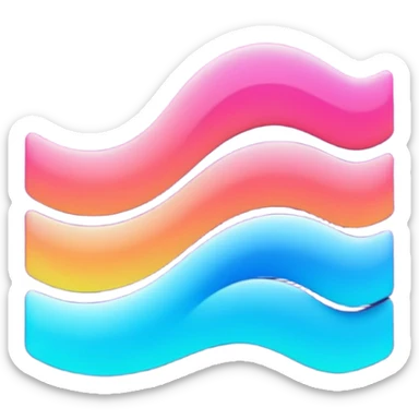 colorful gradient line sticker