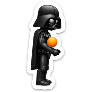 Dark Vador faisant du ping pong avec luke sticker