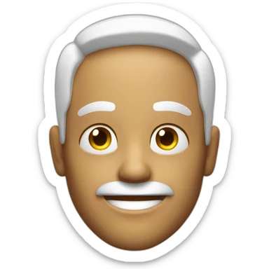 smiling man with lightning comming from eyes sticker