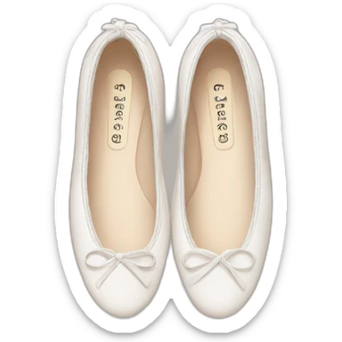 Flat ballet shoes Chanel  white sticker