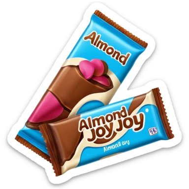 Almond joy candy bar sticker