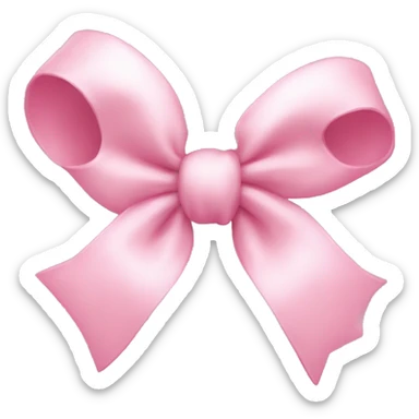 A light pink bow the shines sticker