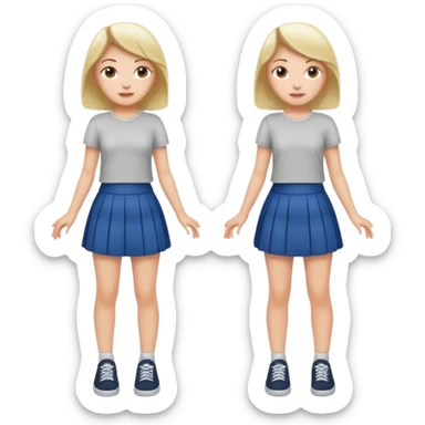 Nude girl legs  opening left right  sticker