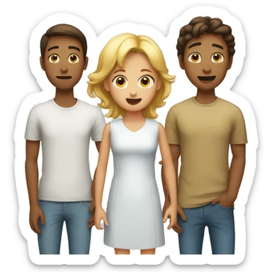 a kid arguing with his parents sticker