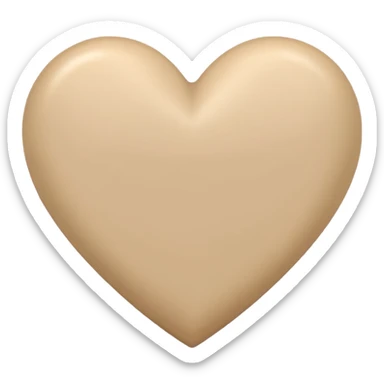 Beige heart sticker