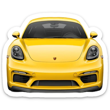 White Chalk colored exterior 2024 Porsche 718 Cayman GTS 4.0 with yellow ceramic brake calipers and dark silver anthracite rims sticker