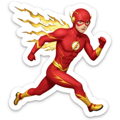 DC flash character coding very fast sticker