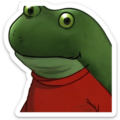 Lizard wearing red sweater  sticker