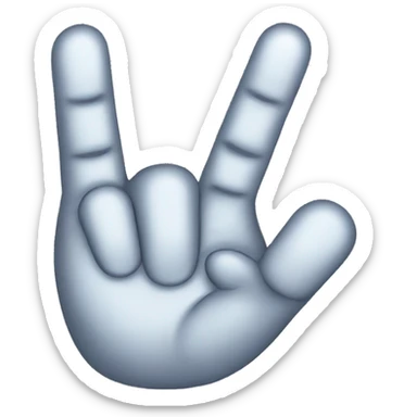 a hand with 4 fingers up except the thumb sticker