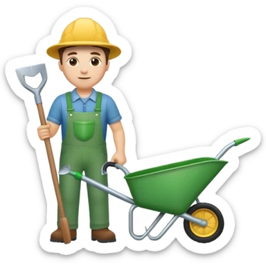 landscaper job icon, no people, no faces sticker