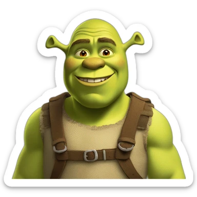 shrek saludando a las personas  sticker