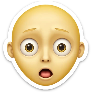 yellow face that is REALLY surprised about something crazy someone said sticker