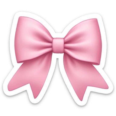 light pink bow on light pink bow sticker