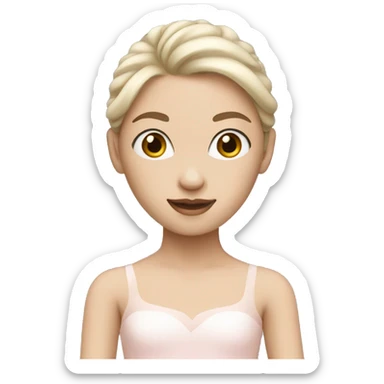 ballerina with white skin color  sticker