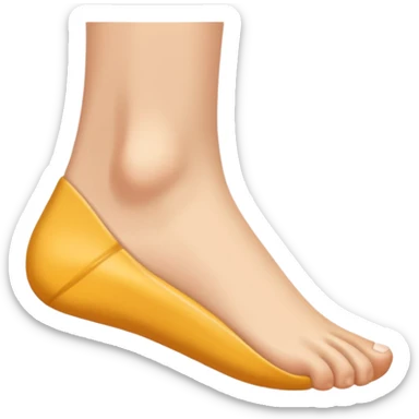 foot with a pronounced arch, side view, simple and clear design sticker