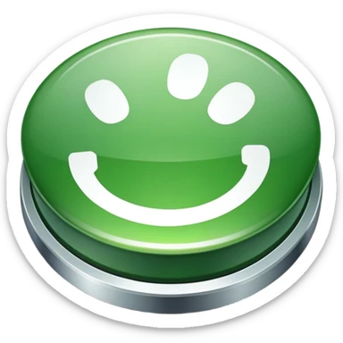 green button saying start sticker