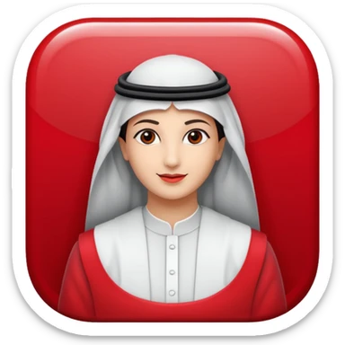make me an emoji with the emirates logo and a red background sticker