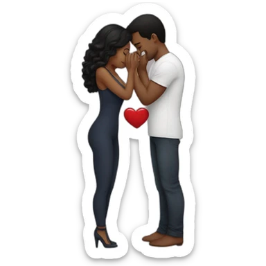 Lovers romancing with inners sticker