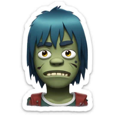 2-d gorillaz sticker